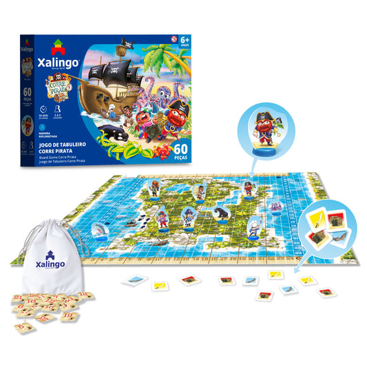 Jogo de Tabuleiro Corre Pirata - Xalingo