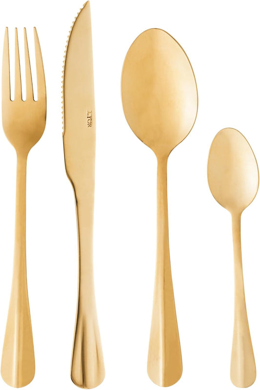 Faqueiro Dourado 24 Peças - Coliseu