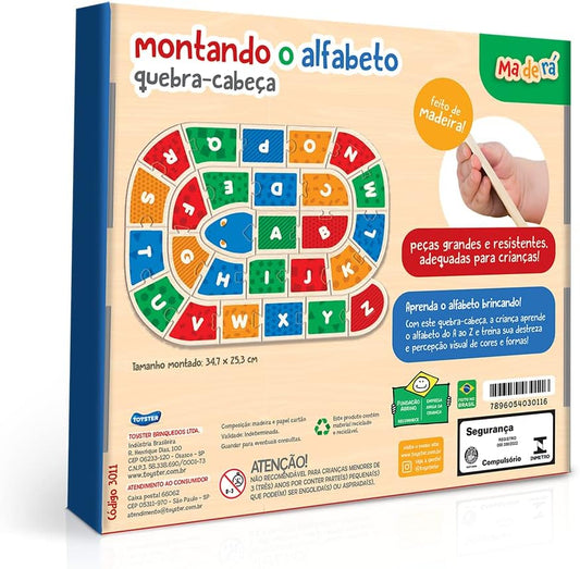 Quebra-cabeça Educativo Montando o Alfabeto - Toyster