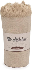 Manta Decorativa 1,50 x 2,10 Bege - Dohler