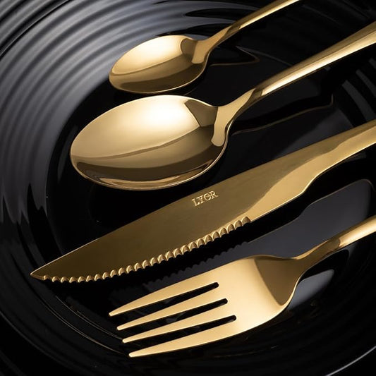 Faqueiro Dourado 24 Peças - Coliseu