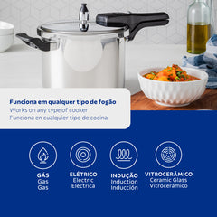 Panela de Pressão Aço Inox 4,5L - Tramontina