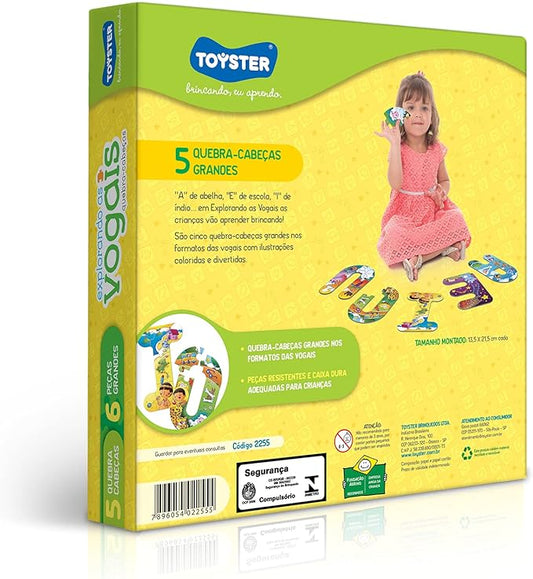 Quebra-cabeças Explorando as Vogais - Toyster