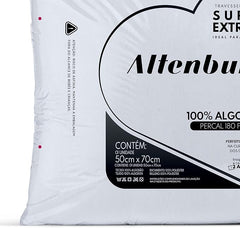 Travesseiro Suporte Extra Firme Altenburg Extra Branco Capa Percal 180 Fios 100% Algodão