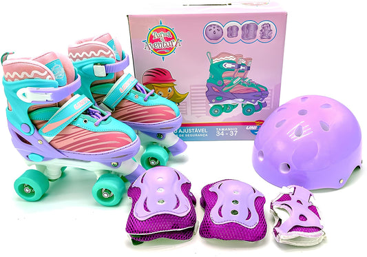 Patins Infantil Violeta Ajustável - Unitoys