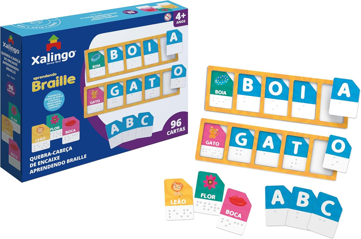 Quebra-cabeça Educacional Aprendendo Braille - Xalingo
