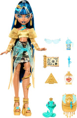 Boneca Monster High Cleo De Nile Com Pet Cobra Hissette E Ac