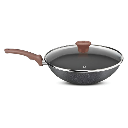 Frigideira Wok Antiaderente Natural Stone 28cm - Rochedo