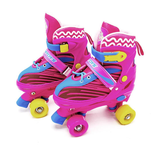Kit Patins Rosa 4 Rodas  - Unitoys