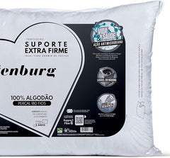 Travesseiro Suporte Extra Firme Altenburg Extra Branco Capa Percal 180 Fios 100% Algodão