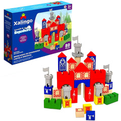 Brincando de Engenheiro Castelo Medieval 80 peças - Xiaolingo