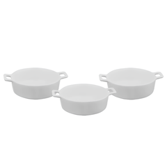 Jogo de 3 Bowls em Porcelana 105ml - Full Fit