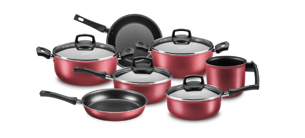 Conjunto de Panelas Madri 7 Pcs Cereja - MTA