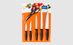 Conjunto de Facas 6 Peças Preto - Brinox