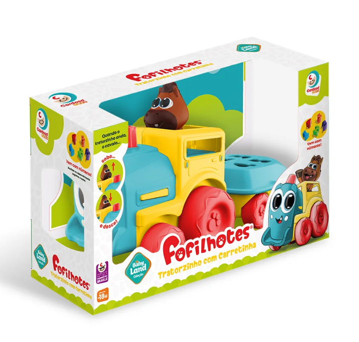Tratorzinho com Carretinha Fofilhotes - Cardoso