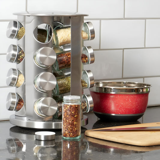 Porta Temperos Inox 16 Peças - Imporiente
