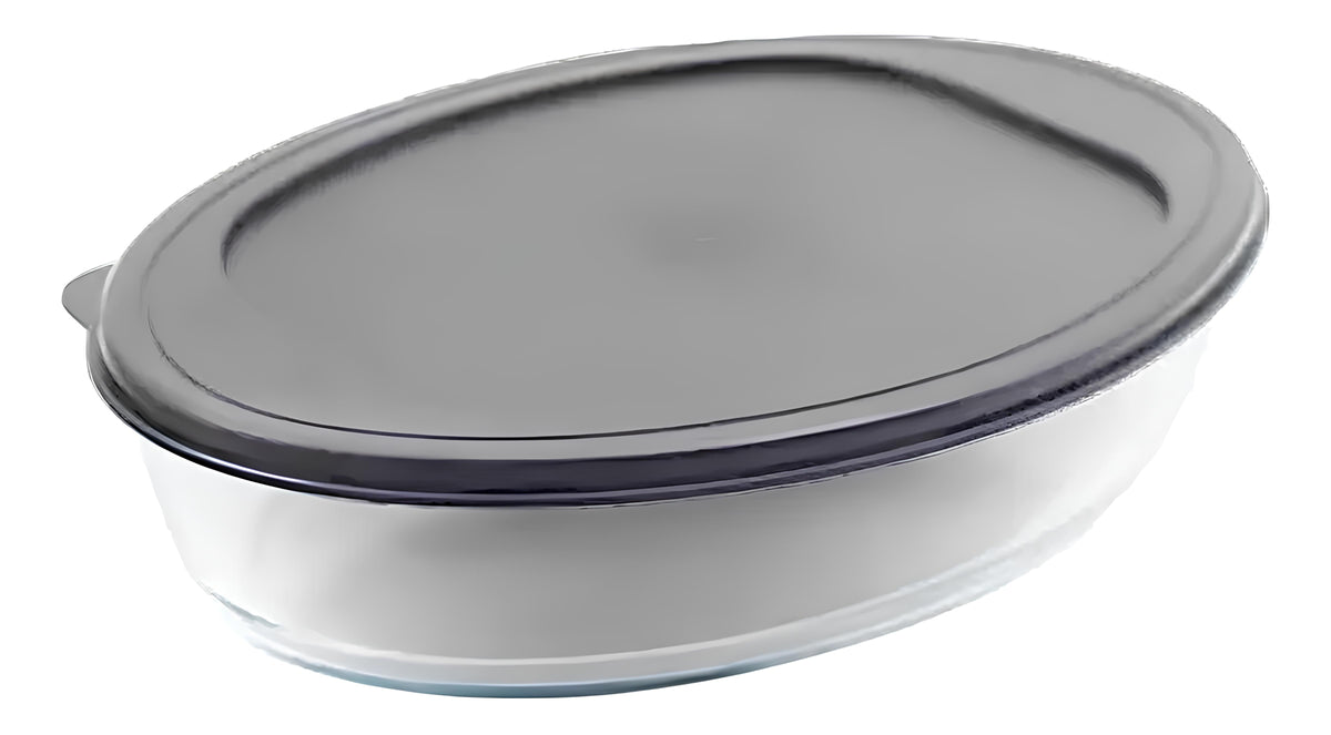 Assadeira de Vidro Oval com Tampa - Wincy