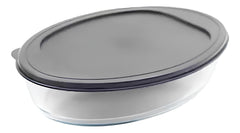 Assadeira de Vidro Oval com Tampa - Wincy