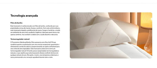 Travesseiro Bambu Fibra 48cm X 68cm - Altenburg