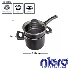 Mini Cuscuzeira Antiaderente 1,75L - Nigro