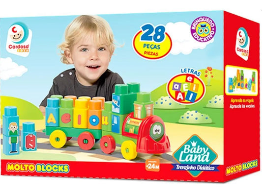 Brinquedo Educativo Trenzinho Baby Land 28 Blocos
