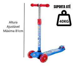 Patinete Infantil Astronauta Foguete Azul Ajustável - DM Toys