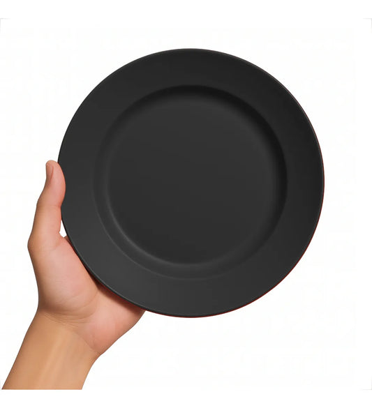 Prato de Plástico Redondo Preto - Martiplast