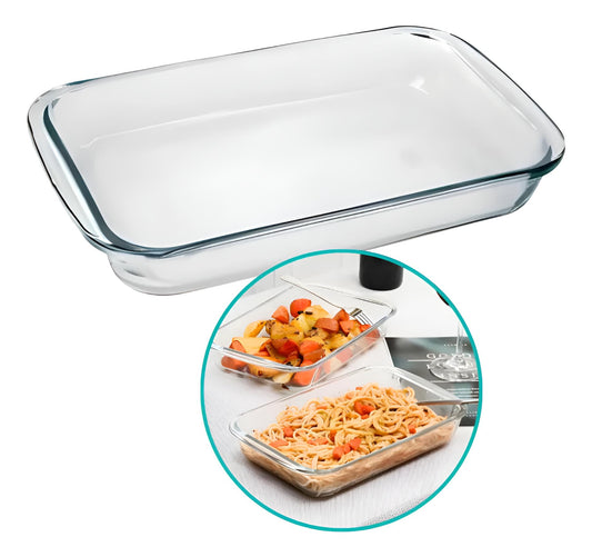 Assadeira de Vidro Retangular 3L - Imporiente