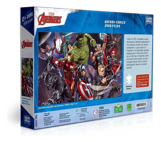 Quebra-Cabeça Vingadores Marvel 2000 Pçs - Toyster