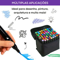 Kit Canetinhas Touch Coloridas 36 Peças