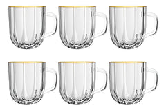 Jogo de 6 Canecas Vidro Refinatto 280ml - Full Fit
