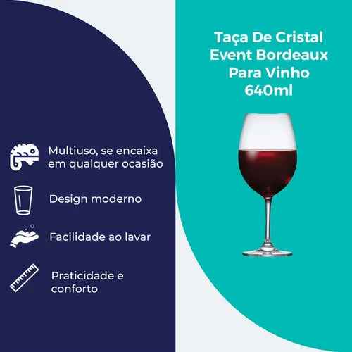 Taça Event Bordeaux, Taça de Cristal - 650ml