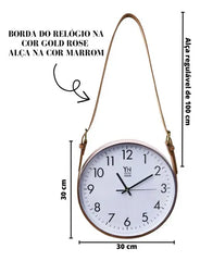 Relógio De Parede Decorativo Com Alça - Imporiente