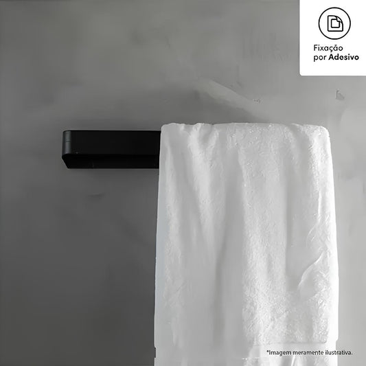 Toalheiro de Parede P/Banheiro  Preto - Martiplast