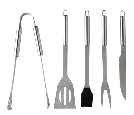 Kit Churrasco 5 Peças Aço Inox com Maleta - Clink