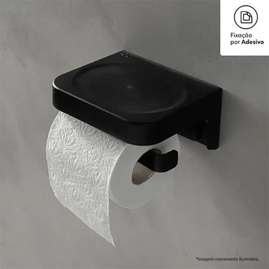 Porta Papel Higienico Preto - Martiplast