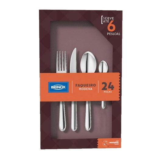 Faqueiro Módena 24 Peças Compacto - Brinox