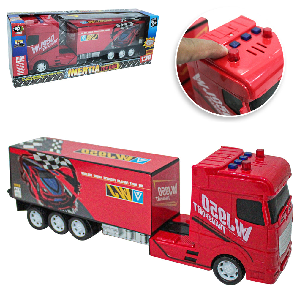Carreta Baú com Som e Luz a Bateria - Toy Car