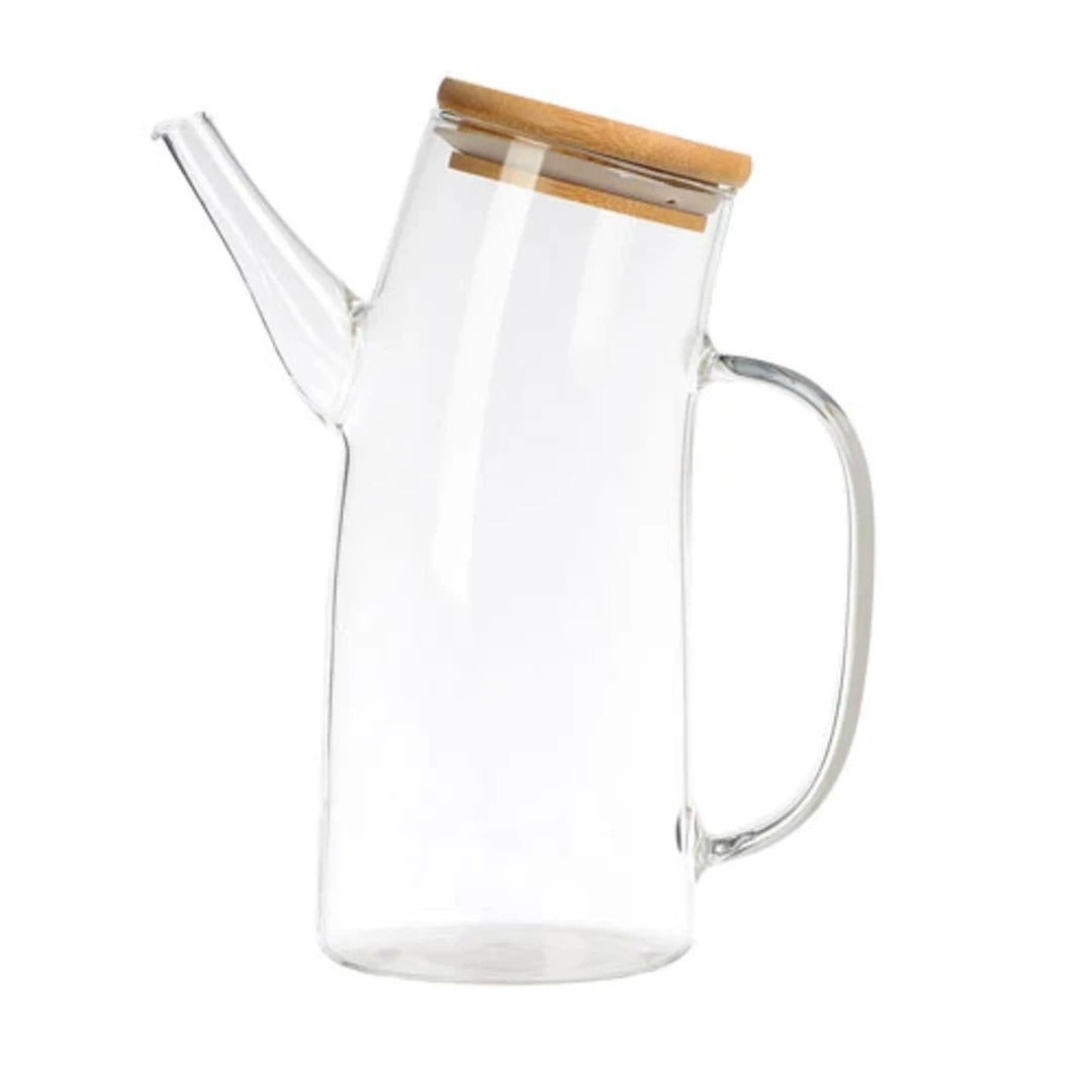 Galheteiro em Vidro Borossilicato com Tampa de Bambu 750 ml - Full Fit