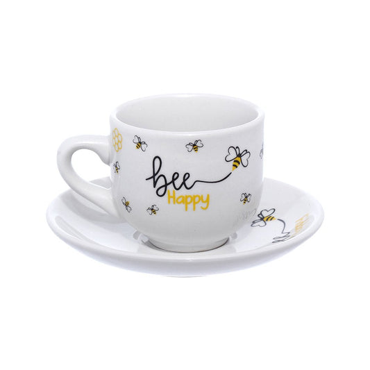 Jogo de Xícaras com Pires Honey 6 Peças 90ml - Hauskraft