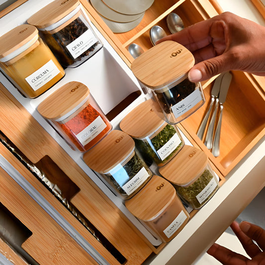 Organizador de Temperos 9 Peças 150ml - Martiplast