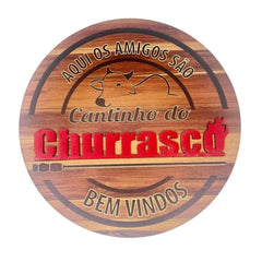 Placa Decorativa Cantinho do Churrasco - Grife de boteco