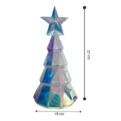 Árvore de Natal LED holográfico 38 cm x 18 cm USB - Zein