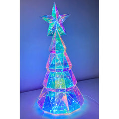 Árvore de Natal LED holográfico 38 cm x 18 cm USB - Zein