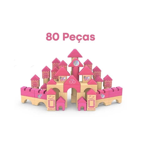 Brincando de Engenheiro Castelo das Princesas Disney 88 Peças - Xalingo