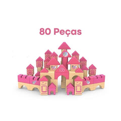 Brincando de Engenheiro Castelo das Princesas Disney 88 Peças - Xalingo